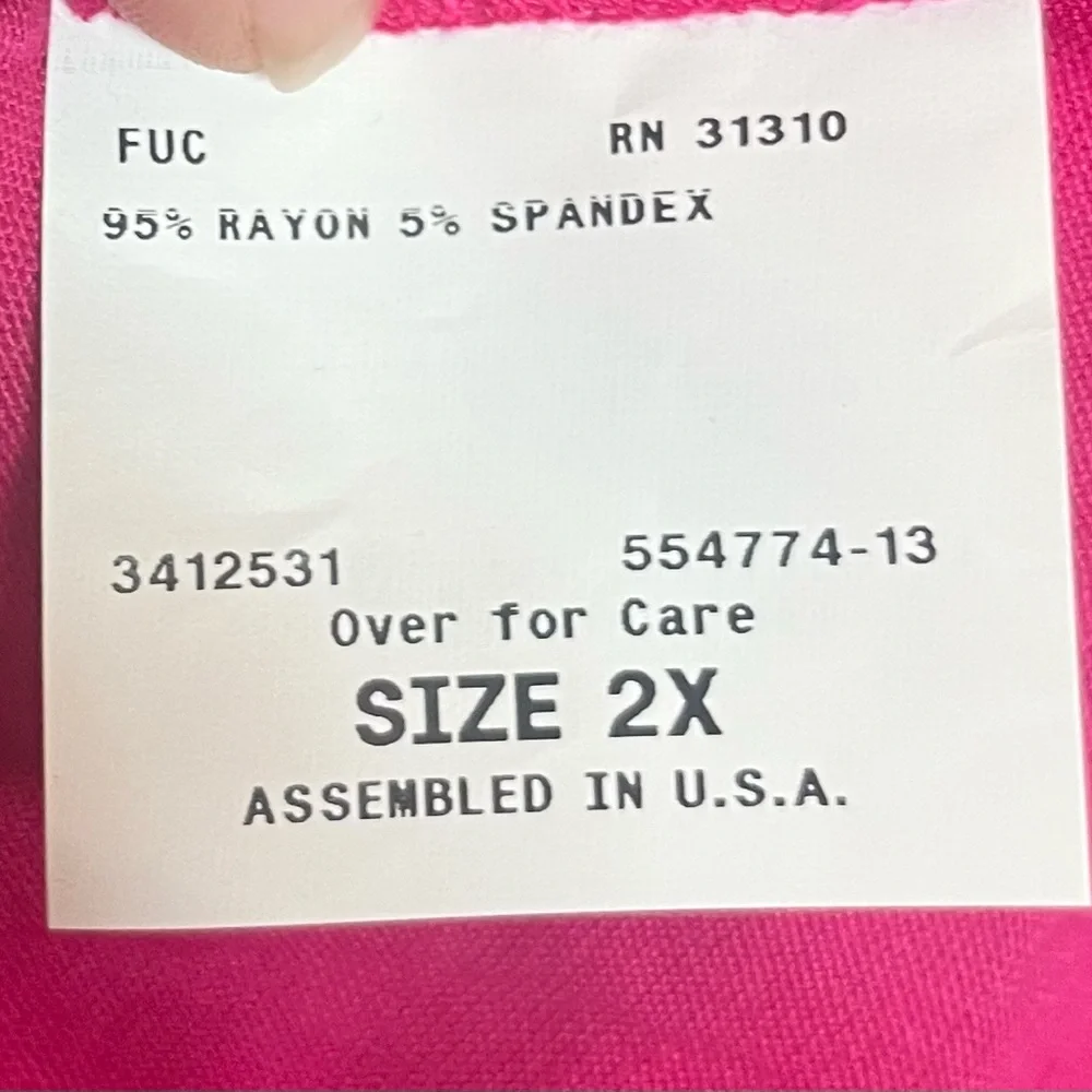 AGB Women's Pink Open Front Cardigan-lightweight. New with tags. Women's size 2X